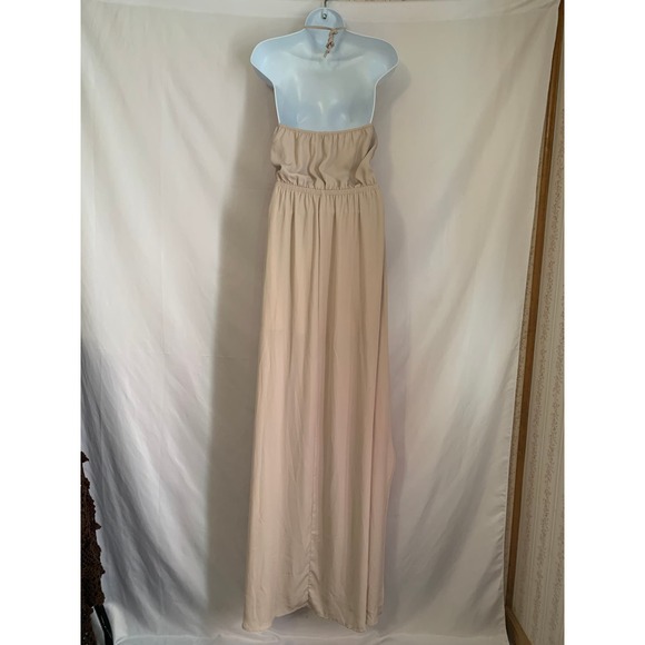 Show Me Your MuMu Heather Halter Women's Small Maxi Dress Slit Side Chic Classy - Picture 7 of 8